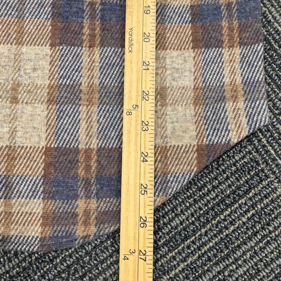 Faherty Legend Sweater Shirt Button Down Shirt - Brown and Blue Plaid - Picture 6 of 9